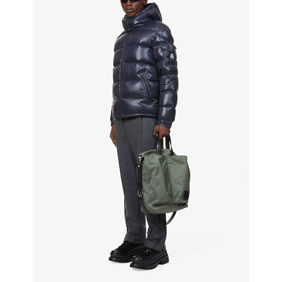 Shop Moncler Men's Navy Maya Quilted Shell-down Jacket