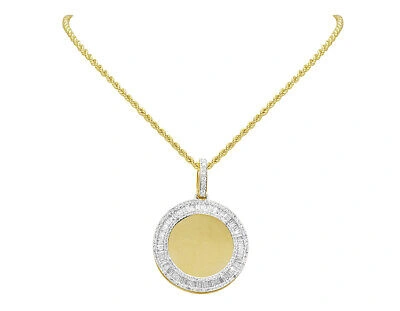 Pre-owned Jewelry Unlimited 10k Yellow Gold 1.75ct Real Diamond Baguette Memory Frame Pendant 1.5" In G-h
