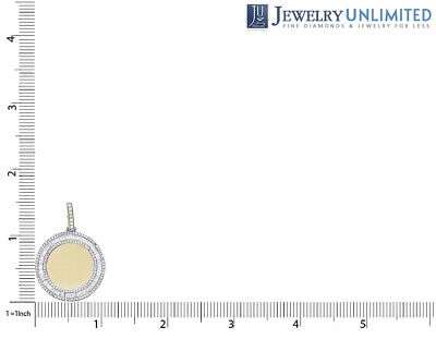 Pre-owned Jewelry Unlimited 10k Yellow Gold 1.75ct Real Diamond Baguette Memory Frame Pendant 1.5" In G-h