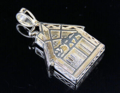 Pre-owned Jewelry Unlimited Men's 10k Yellow Gold Real Diamond Custom Trap House Pendant Charm 1/2 Ct 1.25" In H-i