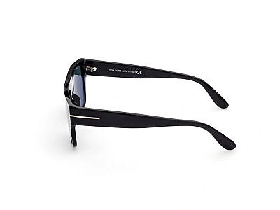 Pre-owned Tom Ford Sunglasses Ft0907 Dunning-02 01v Black Blue Man