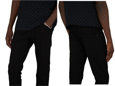 Pre-owned Dsquared2 Jeans 16cm Skater Bull Cotton Denim Pants Trousers Collection In Black