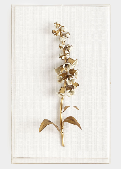 Shop Tommy Mitchell Original Gilded Foxglove Study On Linen In Gold