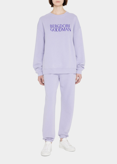 Kule The Oversized Bg Crewneck Sweatshirt In Lavender