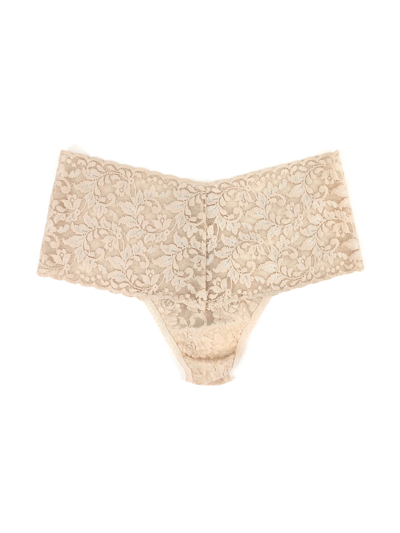 Shop Hanky Panky Retro Lace Thong In Brown