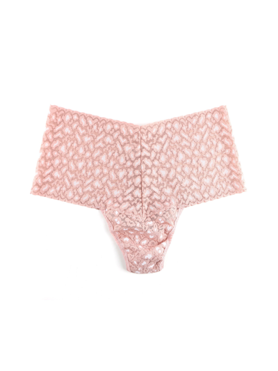 Shop Hanky Panky Cross-dyed Leopard Retro Thong In White