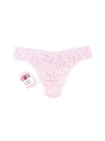 Shop Hanky Panky Signature Lace Original Rise Thong In Pink