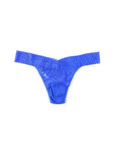 Shop Hanky Panky Plus Size Daily Lace™ Original Rise Thong In Blue
