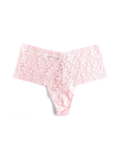 Hanky Panky Plus Size Signature Lace Retro Thong In Pink