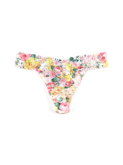 Shop Hanky Panky Printed Signature Lace Original Rise Thong In Multicolor