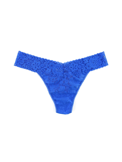 Shop Hanky Panky Daily Lace™ Original Rise Thong In Blue
