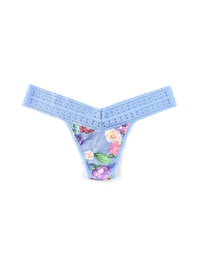 Hanky Panky Indigo Stripe Dreamease Original Rise Thong In Multicolor
