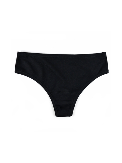 Shop Hanky Panky Playstretch Natural Rise Thong In Black