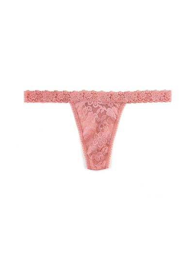 Shop Hanky Panky Daily Lace™ G-string Antique Rose Pink