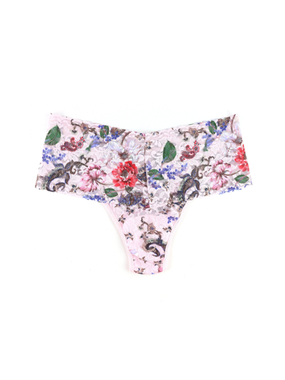 Shop Hanky Panky Printed Retro Lace Thong Sale In Multicolor