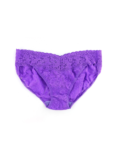 Shop Hanky Panky Signature Lace V-kini Sale In Purple