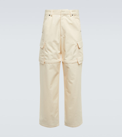Shop Jacquemus Le Pantalon Pêche Convertible Cargo Pants In White