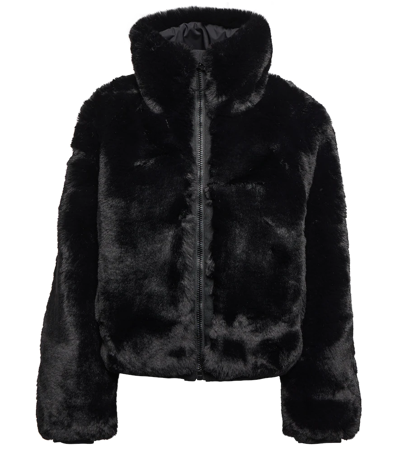 Shop Goldbergh Victoria Faux Fur Jacket In Black