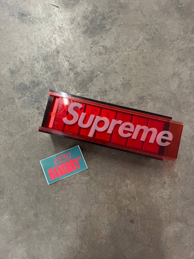 Pre-owned Supreme Aluminum Domino Set Red In Hand | ModeSens