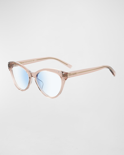 Kate Spade Xara Blue Light Blocking Plastic Cat-eye Glasses In Pink