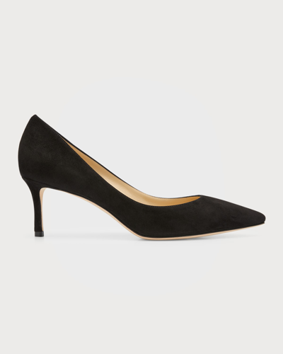 Shop Jimmy Choo Romy Suede 60mm Pumps In Black