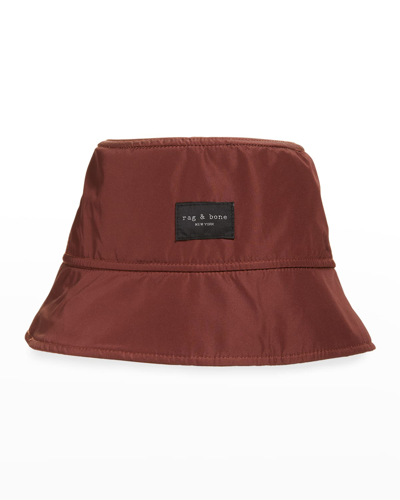 Shop Rag & Bone Addison Recycled Polyester Bucket Hat In Redwood