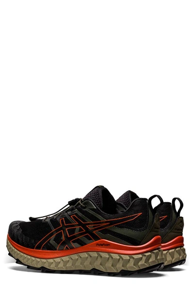 Shop Asics Trabuco Max Trail Running Shoe In Black/ Cherry Tomato