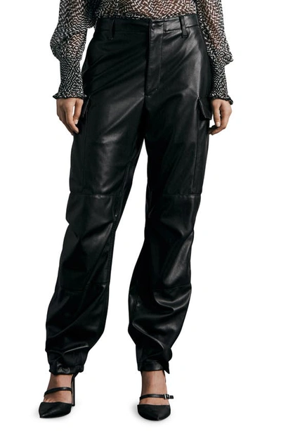 Shop Rag & Bone Sands Faux Leather Cargo Pants In Black