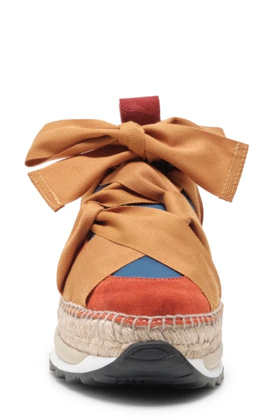 Free People Chapmin Espadrille Sneaker In Rust