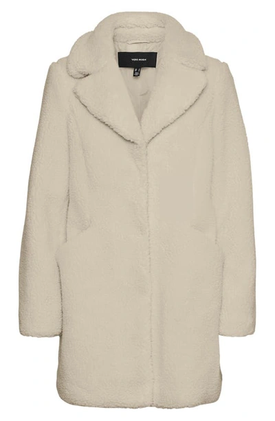 Vero Moda Donna Faux Fur Teddy Jacket In Oatmeal | ModeSens
