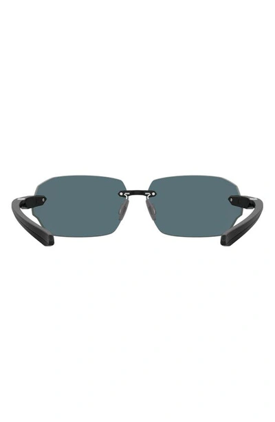Shop Under Armour Fire 71mm Geometric Sunglasses In Black/ Green Multi Oleophobic