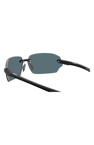 Shop Under Armour Fire 71mm Geometric Sunglasses In Black/ Green Multi Oleophobic