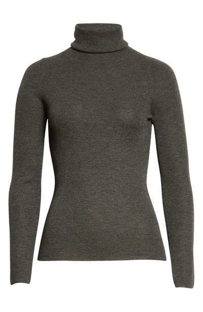 Shop Nili Lotan Lynnette Turtleneck Cashmere Sweater In Charcoal