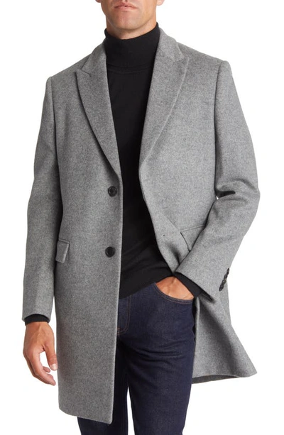 Shop Cardinal Of Canada Sutton Wool Overcoat In Light Grey