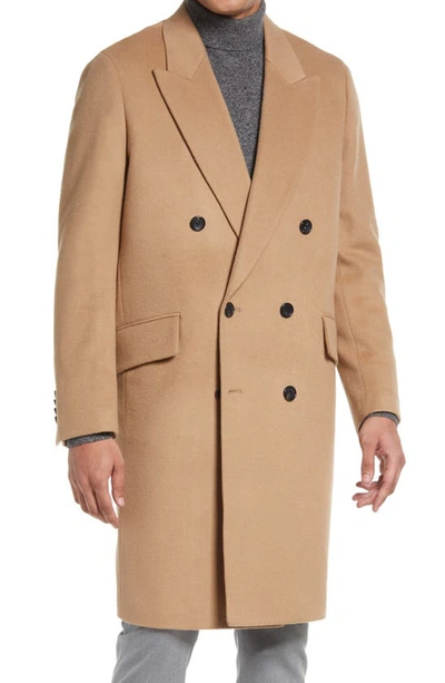 Shop Cardinal Of Canada Thomas Wool & Cashmere Over Coat In Camel