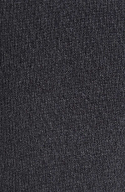 Shop Fjall Raven Ovik Rib Zip Up Wool Sweater In Dark Grey