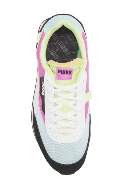 Shop Puma Kids' Future Rider Splash Sneaker In Electric Orchid/ Light Aqua