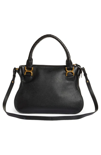 Chloé Medium Marcie Leather Satchel In Black
