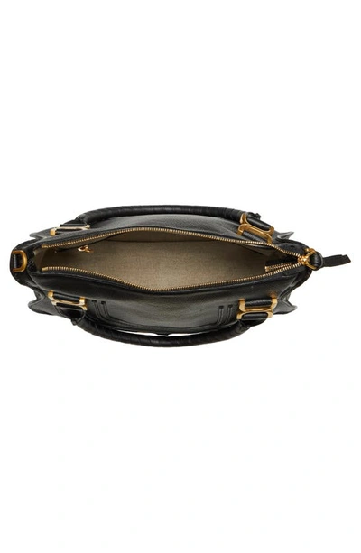 Chloé Medium Marcie Leather Satchel In Black