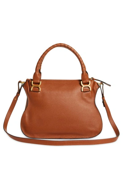 Chloé Chloe Women Brown Leather Medium Marcie Handbag In Tan