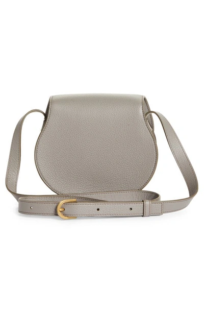 Chloé Small Marcie Leather Crossbody Bag In Cashmere Grey