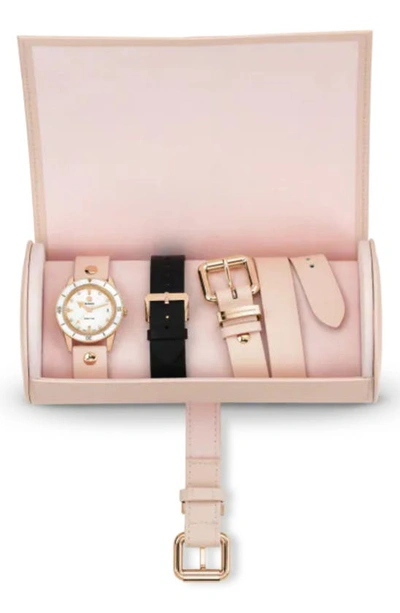 Shop Rado Captain Cook Marina Hoermanseder Leather Strap Watch, 37mm In Pink