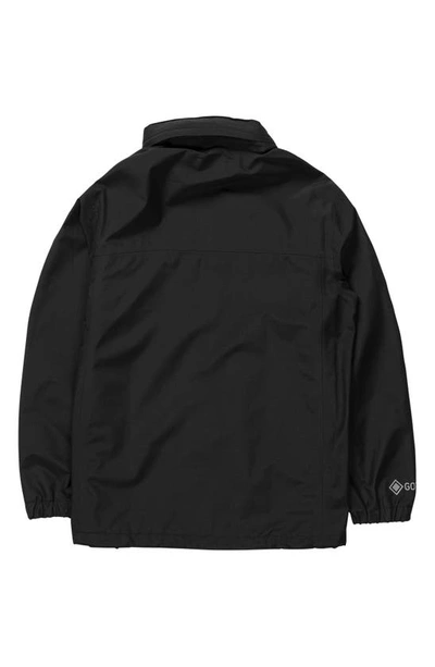 Shop Volcom Stone Gore-tex® Hooded Windbreaker In Black