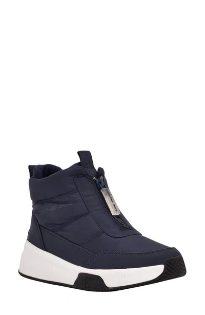 Klein Jeans Women's Merina Nylon Puffy Sneakers Shoes In Dark Blue | ModeSens