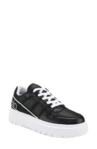 Calvin Klein Women's Danyel Casual Lace-up Puffy Platform Sneakers Women's  Shoes In Black | ModeSens