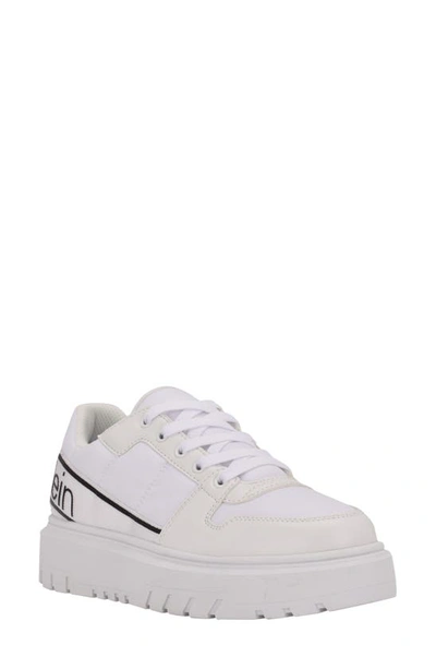 Calvin Klein Women's Danyel Casual Lace-up Puffy Platform Sneakers Women's  Shoes In White | ModeSens