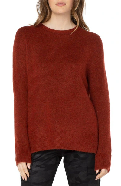 Shop Liverpool Los Angeles Raglan Sleeve Sweater In Saffron Heather