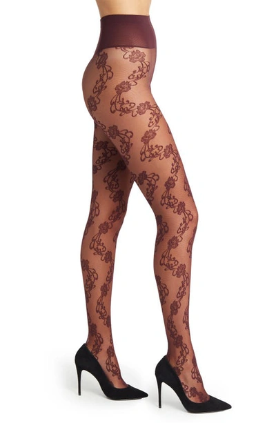 Shop Oroblu Lovely Tights In Bordeux 11