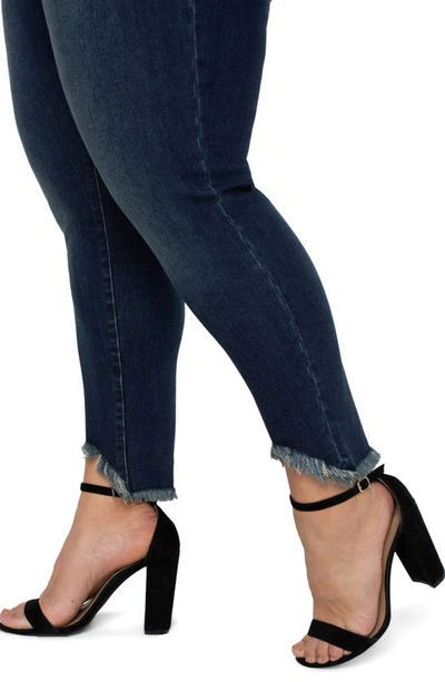 Shop Liverpool Piper Hugger Frayed Ankle Skinny Jeans In Gleason