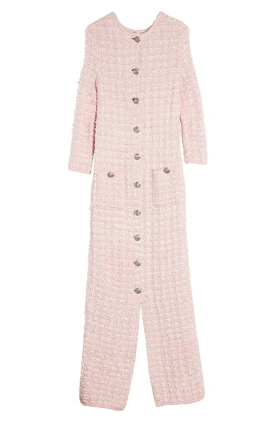 Shop Balenciaga Back To Front Tweed Dress In Pink